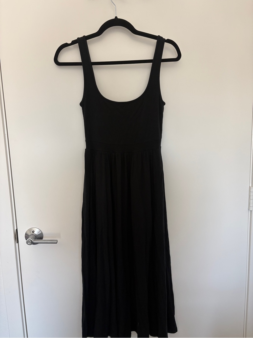 Aritzia Black Scoop-Neck Maxi Dress